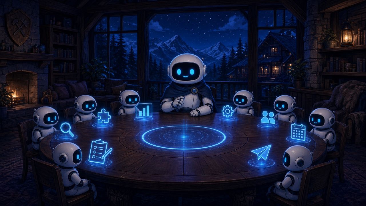 A solopreneur's eight-bot team with one chief of staff