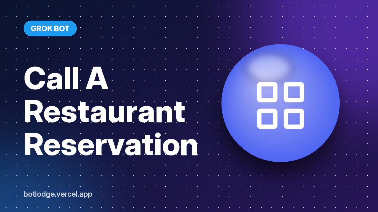 Call A Restaurant Reservation