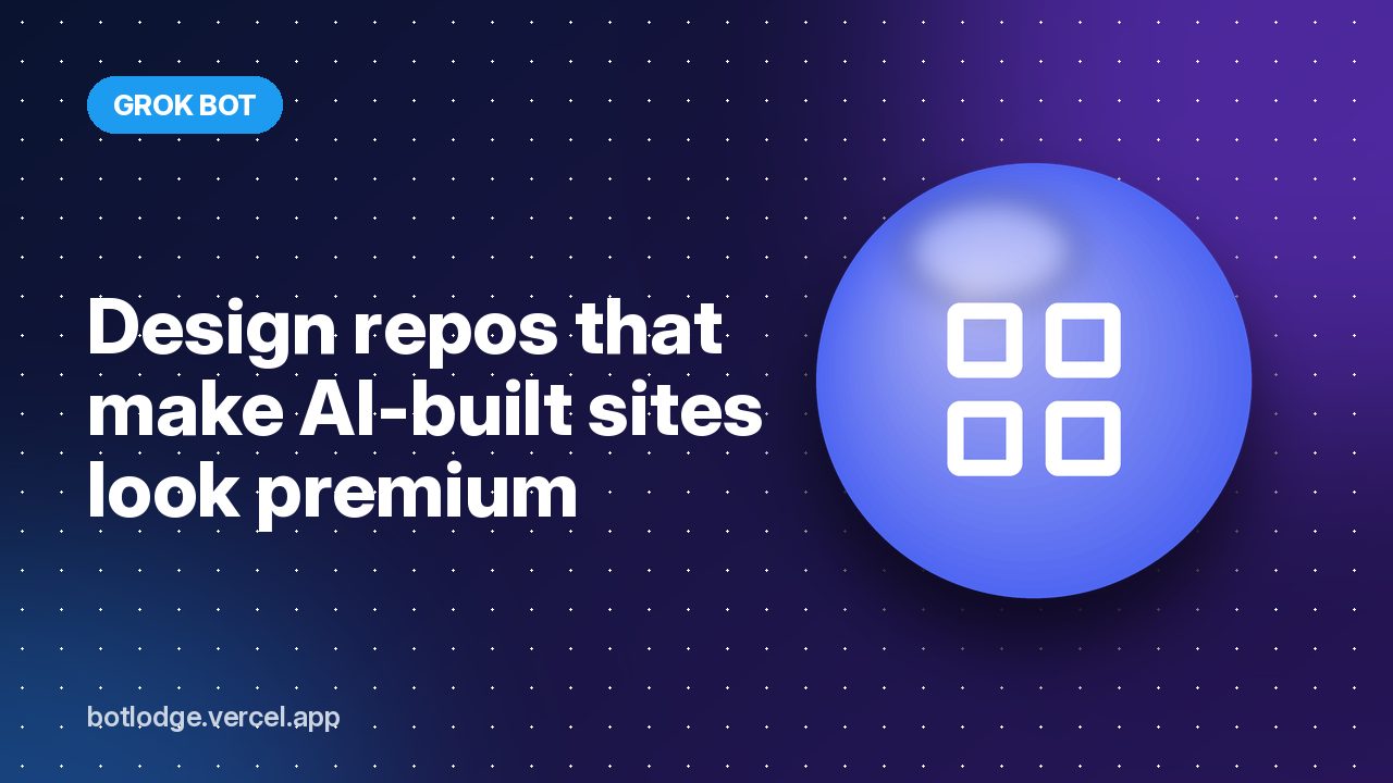 Design repos that make AI-built sites look premium