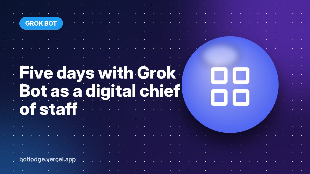 Five days with Grok Bot as a digital chief of staff
