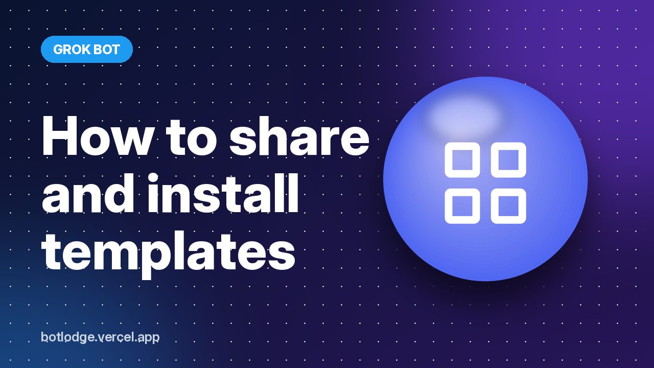 How to share and install templates
