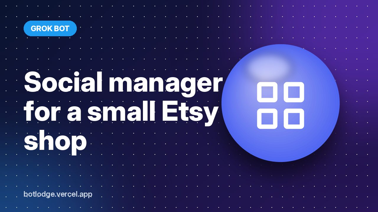 Social manager for a small Etsy shop