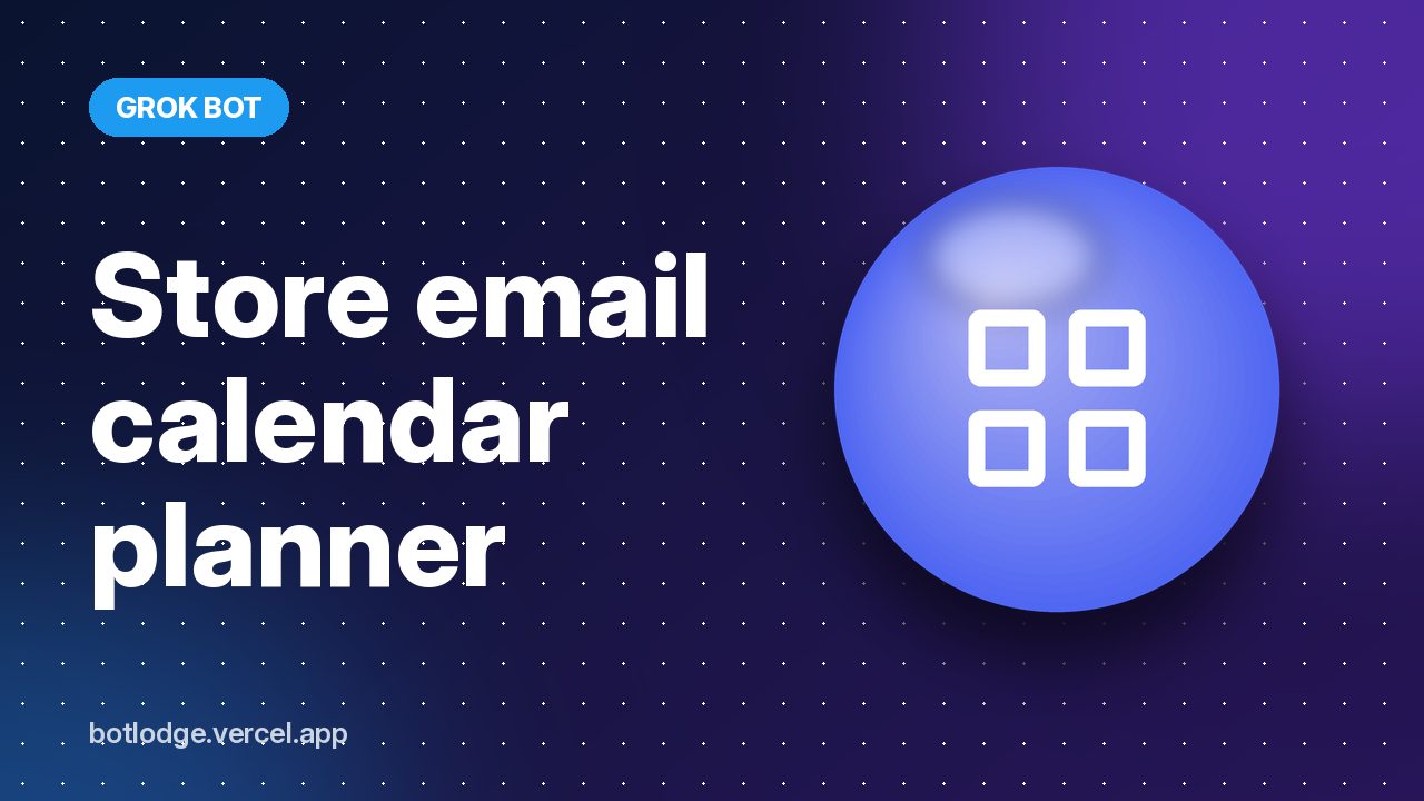 Store email calendar planner