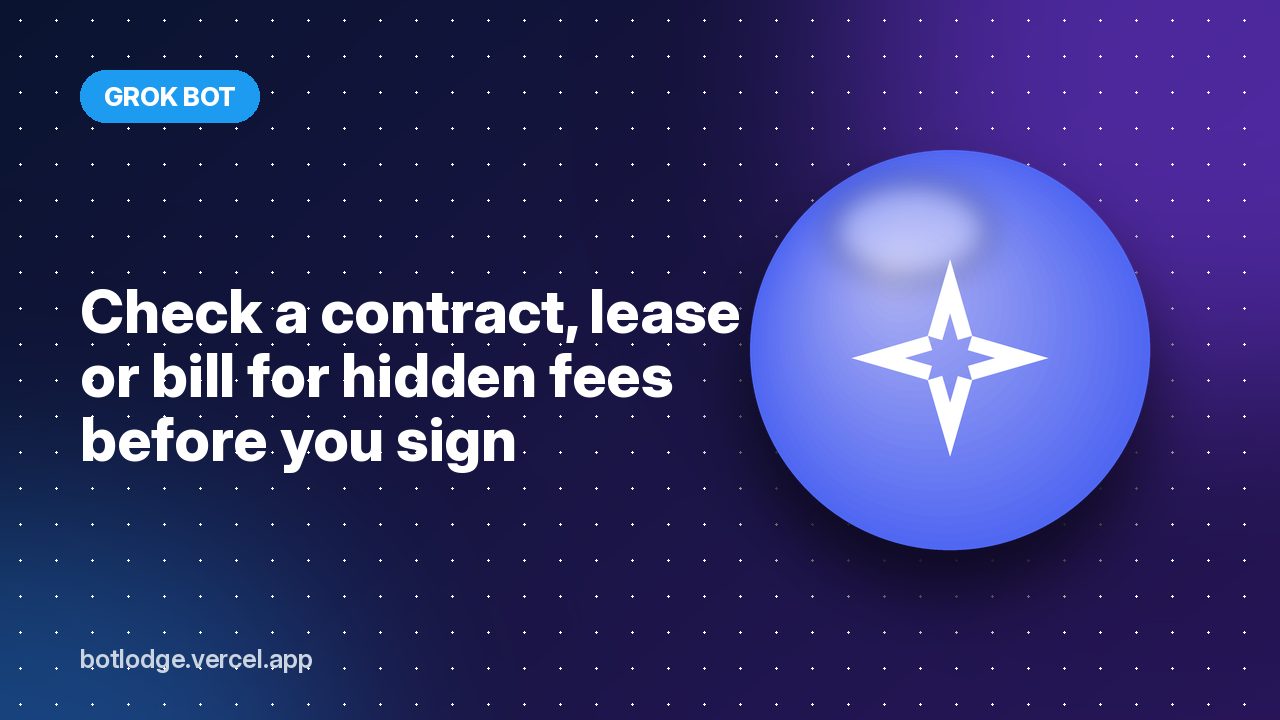 Check a contract, lease or bill for hidden fees before you sign