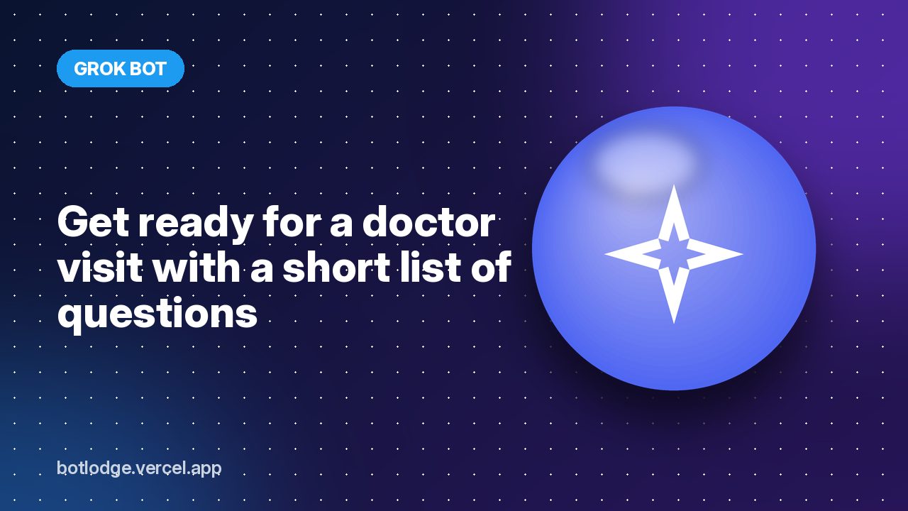Get ready for a doctor visit with a short list of questions