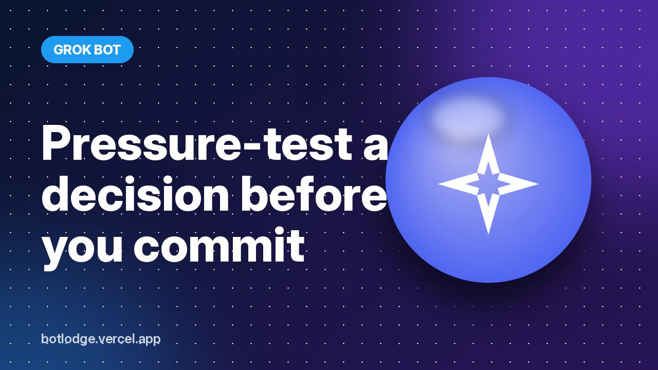 Pressure-test a decision before you commit