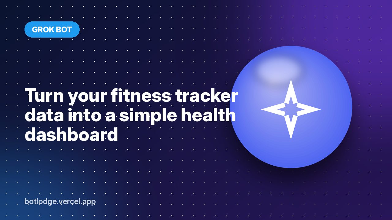 Turn your fitness tracker data into a simple health dashboard